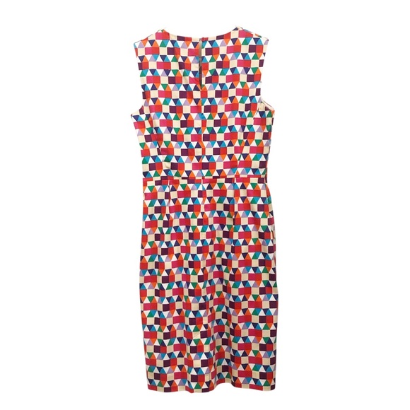 kate spade | Sleeveless Geometric Print Abbey Sheath Dress Size 4 Spring Summer - Picture 7 of 12